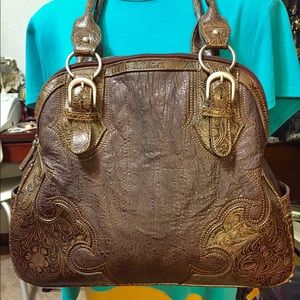 Lou-Ella large brown bag with lots of pockets